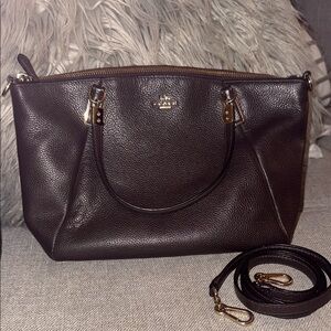 Coach Dark Brown Leather Shoulder Bag